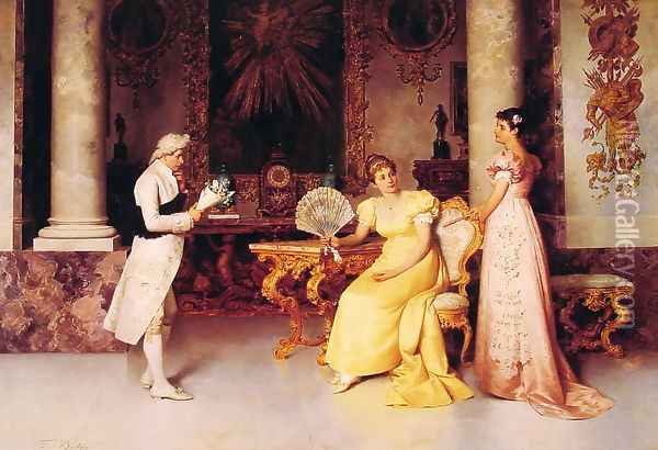 The Suitor I Oil Painting - Francesco Beda