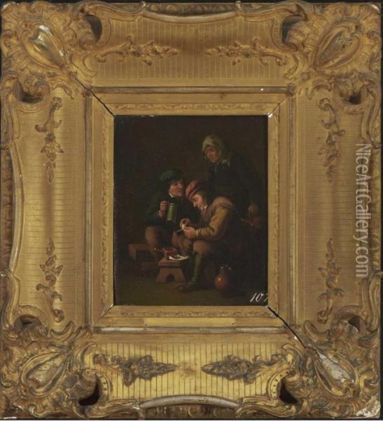 Wirtshausszenen. Oil Painting - David The Younger Teniers