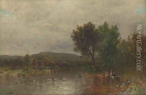 Boating Along the River Oil Painting - George Herbert McCord