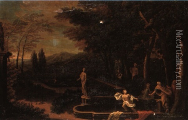 Susanna And The Elders Oil Painting - Francesco Albani