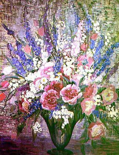 Still Life with Wild Flowers Oil Painting - Dorothea M. Litzinger