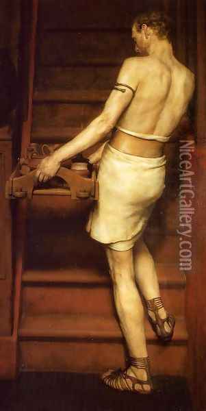 The Roman Potter Oil Painting - Sir Lawrence Alma-Tadema