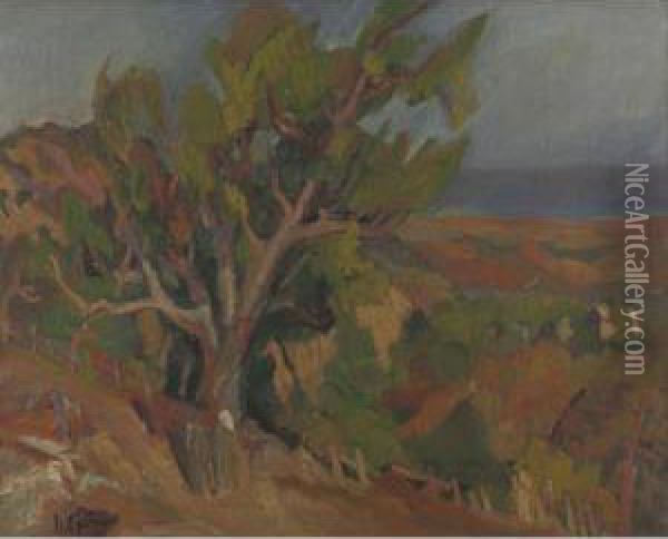 Mediterranean Landscape With Figures Oil Painting - Henri Epstein