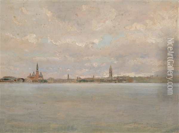 Venezia Dai Giardini Oil Painting - Carlo Brancaccio