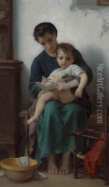The Big Sister Oil Painting - William-Adolphe Bouguereau
