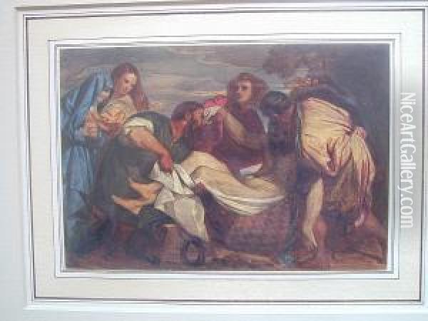 Descent From The Cross Oil Painting - Louisa Anne, Marchioness of Waterford