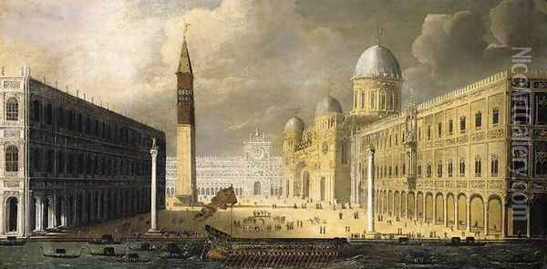 A View of Venice Oil Painting - Francois de Nome (Monsu, Desiderio)