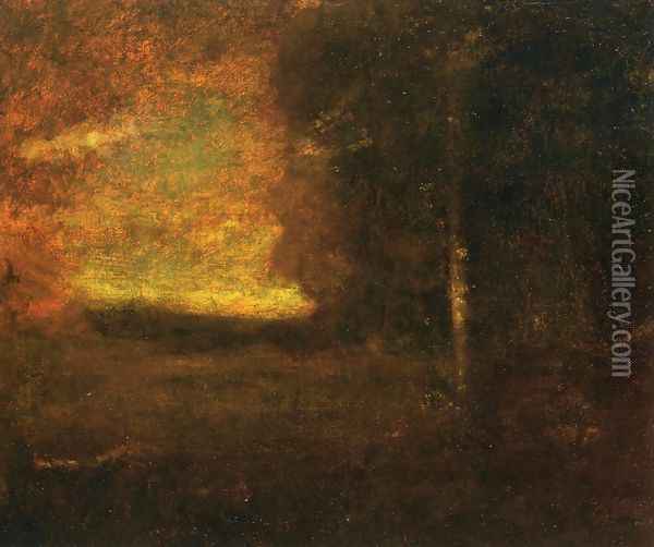 Sunset Landscape I Oil Painting - George Inness