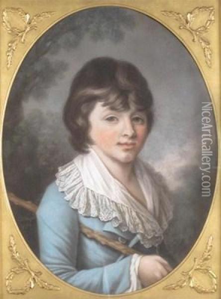 Portrait Of Mr Finch As A Boy Oil Painting - Samuel Cotes