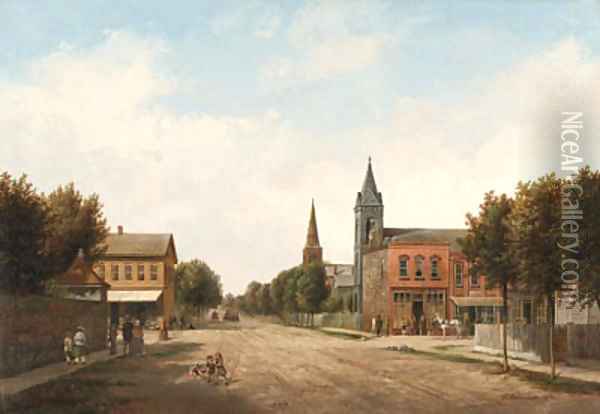 First Street, Village of Niagara Oil Painting - Ferdinand Richardt