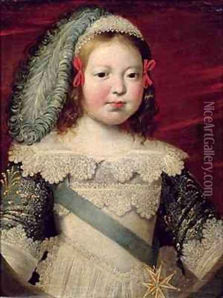 Portrait of Louis XIV 1638-1715 as a child Oil Painting - Claude Deruet