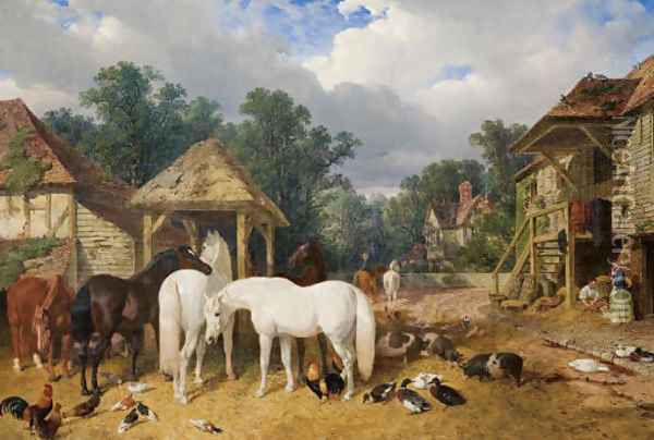 The Farmyard 2 Oil Painting - John Frederick Herring Snr