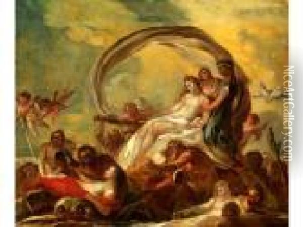 Triumph Der Venus Oil Painting - Joseph-Marie Vien