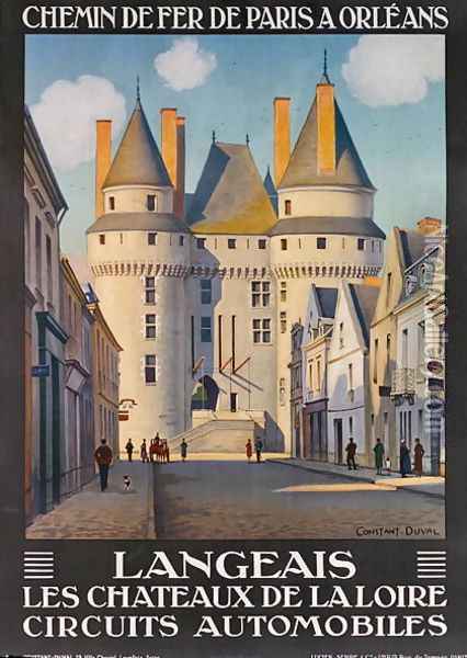 Poster advertising the Chateau de Langeais, 1927 Oil Painting - Leon Constant-Duval