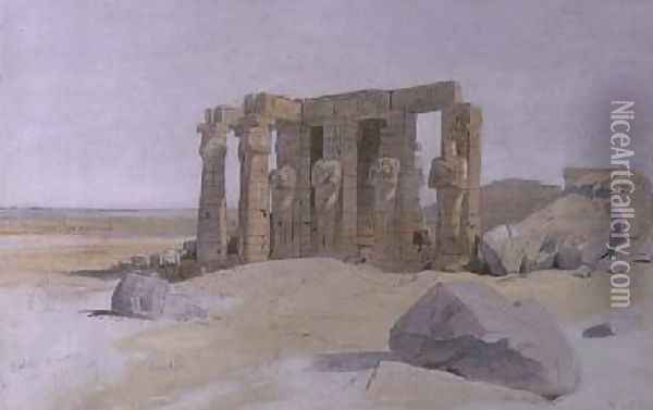 Thebes Oil Painting - Edward Lear