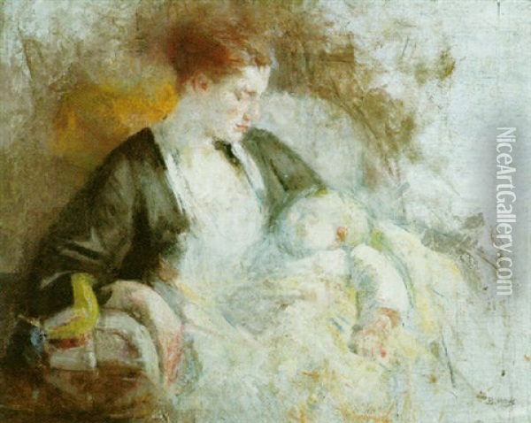 Maternity Oil Painting - Julia Beatrice How