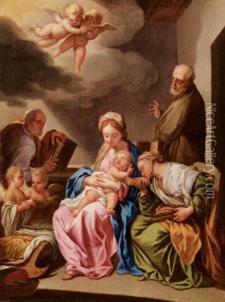 Sacra Famiglia Oil Painting - Francesco Trevisani