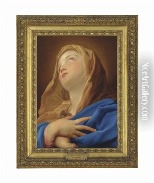 The Madonna Oil Painting - Pompeo Girolamo Batoni