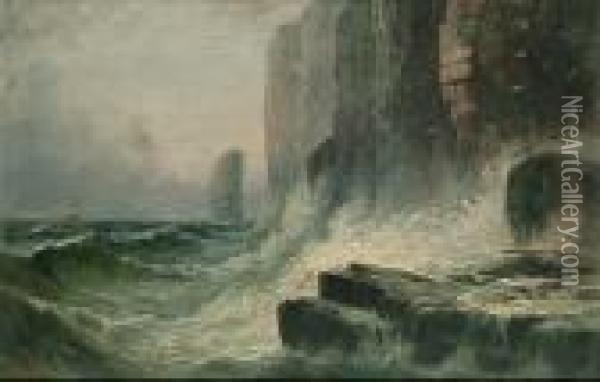 Coastal Landscapes Oil Painting - John James Wilson