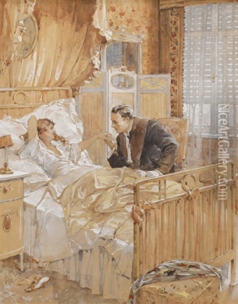 Mila Navsteva Oil Painting - Ludwig (Ludek) Marold