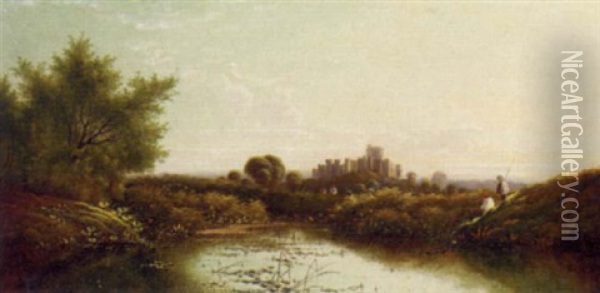 Near Windsor Oil Painting - Edwin Henry Boddington