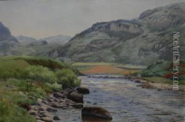 Scottish River Scene Oil Painting - Hamilton Maxwell