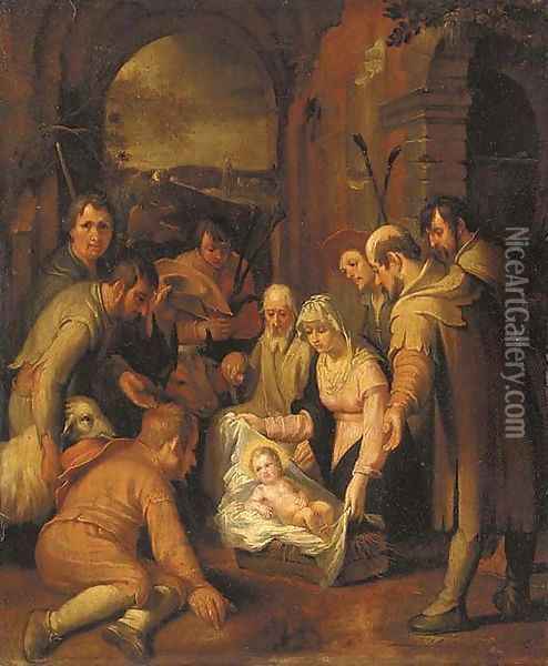 The Adoration of the Shepherds 4 Oil Painting - Abraham Bloemaert