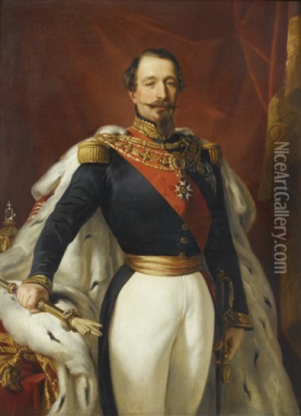 Portrait De Napoleon Iii Oil Painting - Franz Xaver Winterhalter