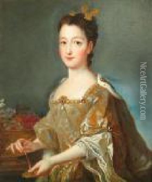 A Portrait Of A Noblewoman Oil Painting - Francois de Troy