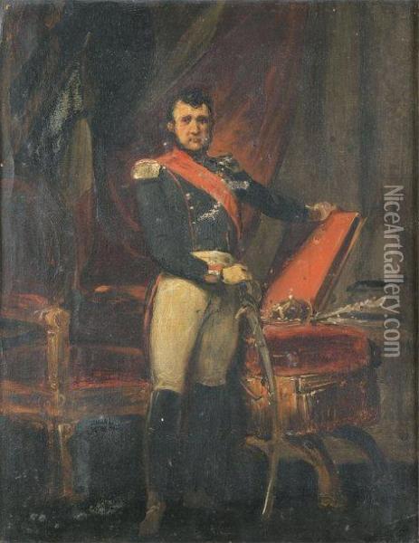 Portrait De Louis-philippe Oil Painting - Horace Vernet