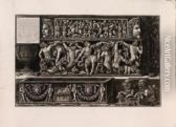 Vasi, Candelabri, Cippi, 
Sarcofagi...: Twelve Plates (wilton-ely904-5; 940; 955; 964-5; 968; 981;
 987; 998-999; 1005) Oil Painting - Giovanni Battista Piranesi