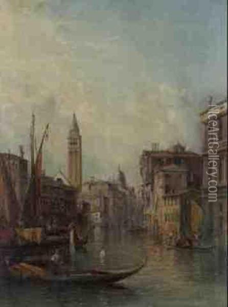 Grand Canal Oil Painting - Alfred Pollentine