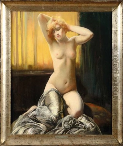 La Blonde Oil Painting - Firmin Baes