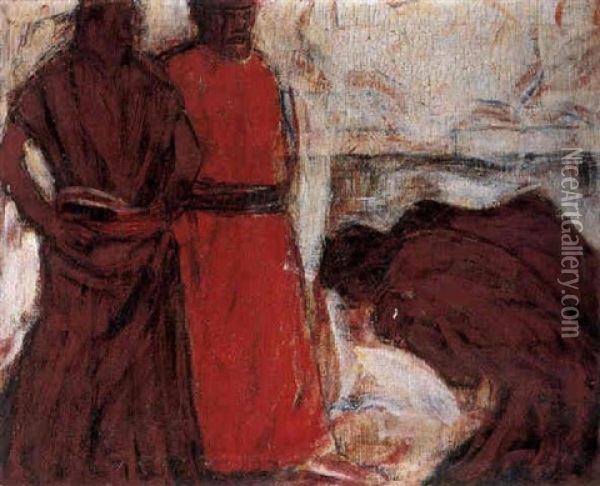 Alttestamentarische Szene (der Sklavenhalter) Oil Painting - Christian Rohlfs