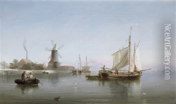 A Calm Morning Oil Painting - Henry Redmore