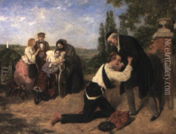 The Prodigal's Return Oil Painting - Henry Nelson O'Neill