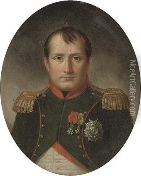 Portrait Of Napoleon Oil Painting - Antoine-Jean Gros