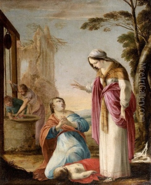 Le Miracle Sainte Elisabeth De Hongrie Oil Painting - Laurent de (LaHyre) LaHire
