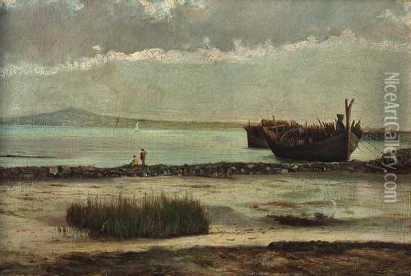 Bahia De Montevideo Oil Painting - Carlos Corsetti