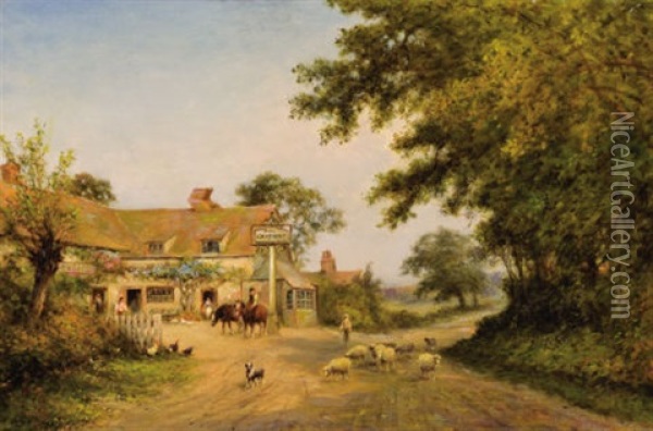 Untitled (village Scene) Oil Painting - Walter Wallor Caffyn