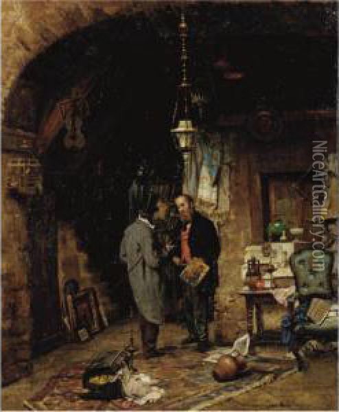 The Antiquarium Oil Painting - Ferdinando Brambilla