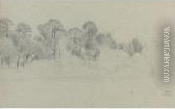 Trees Near Ville-d'avray Oil Painting - Jean-Baptiste-Camille Corot