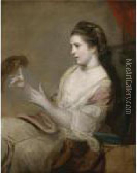 Portrait Of Kitty Fisher Oil Painting - Sir Joshua Reynolds