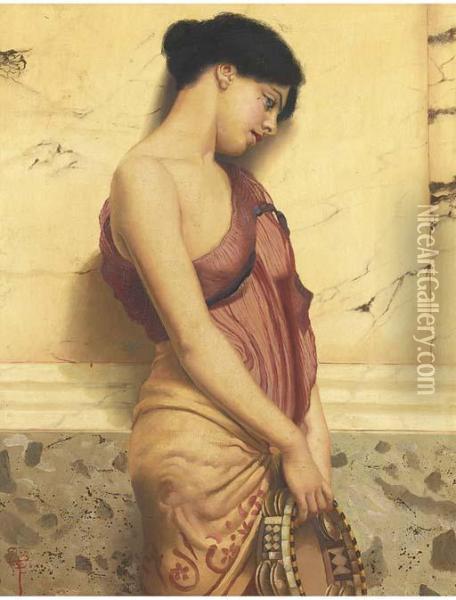 The Tambourine Girl Oil Painting - John William Godward