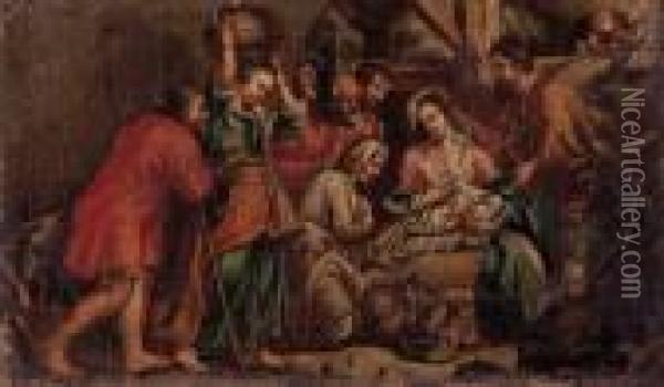 Anbetung Der Hirten Oil Painting - Peter Paul Rubens