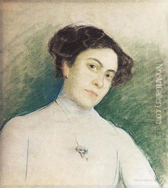 Portret Kobiety Oil Painting - Wilhelm Wachtel