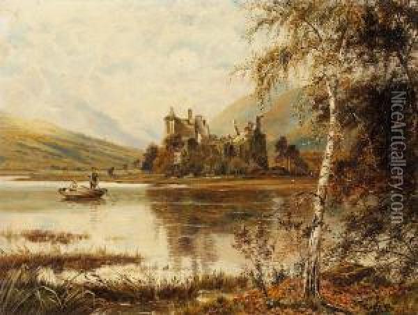 Kilchurn Castle, Loch Awe Oil Painting - Theodore Hines