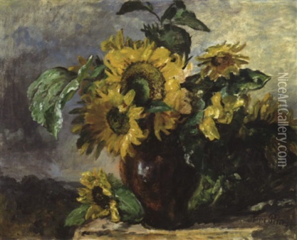 Sonnenblumen Oil Painting - Anna Peters