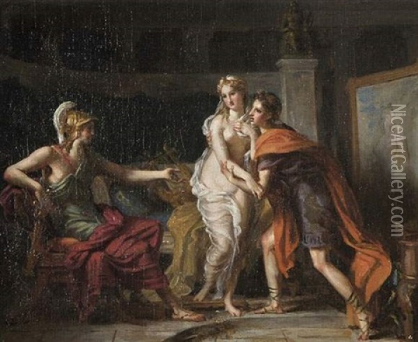 Alexandre Cedant Campaspe, Sa Maitresse, A Apelle Oil Painting - Jerome-Martin Langlois
