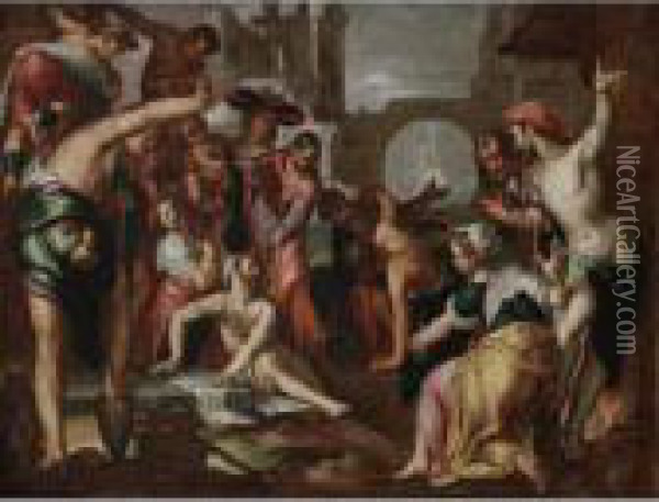 The Raising Of Lazarus Oil Painting - Joachim Wtewael (Uytewael)